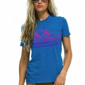 Aviator Nation Unisex Surfer Splash Tee-Cobolt
